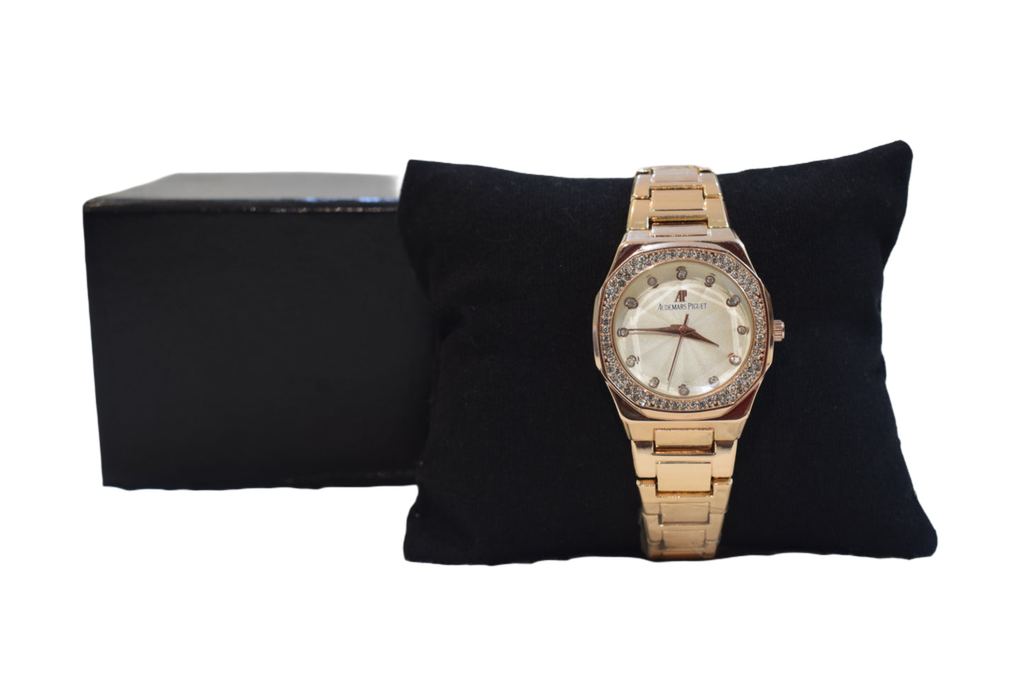 Audemars Piguet Royal Oak – Rose Gold with Crystal Bezel