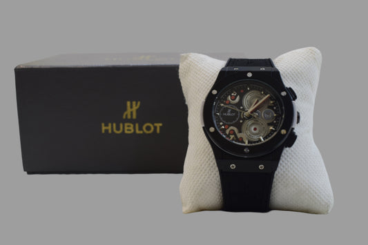 Hublot Big Bang Chronograph – Black Dial, Black Leather Strap