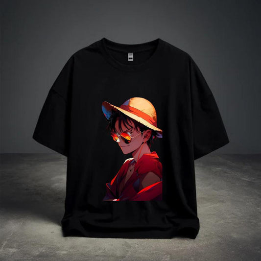Monkey de Luffy T-Shirt – Oversized Black Tee