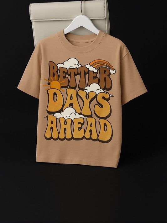 Retro Positive Vibes Tee-Drop Shoulder