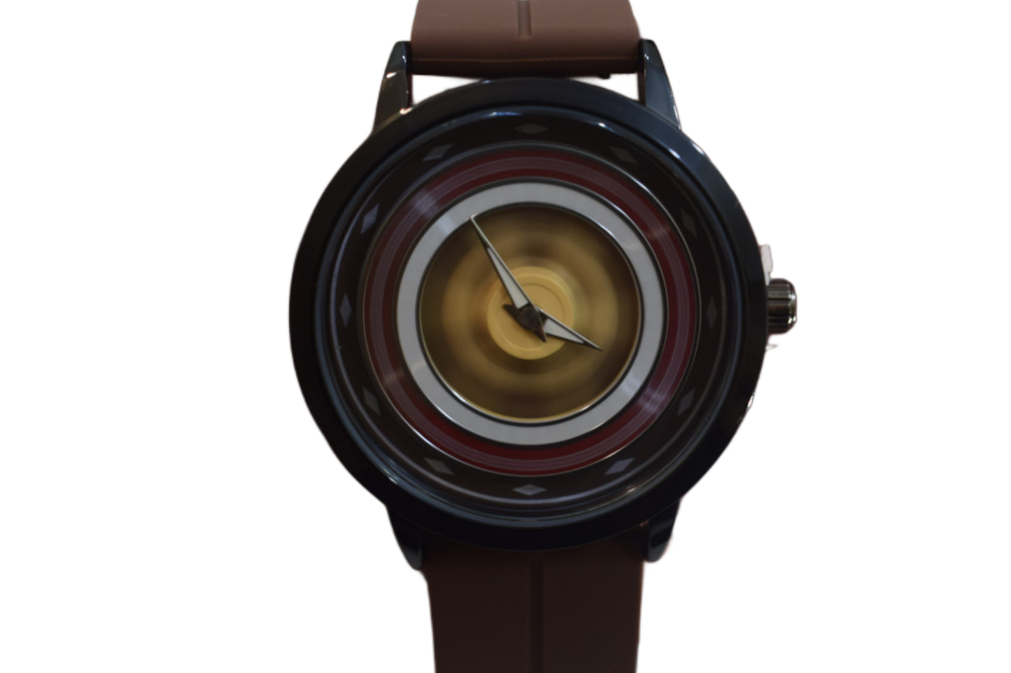 KEGIO Waterproof Roulette Dial Watch – Brown Strap Edition