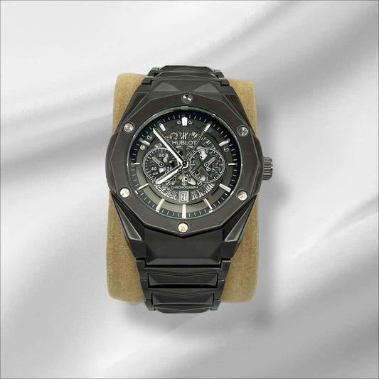 Hublot Classic Fusion Chronograph – Skeleton Dial Grey Black Stainless Steel Bracelet