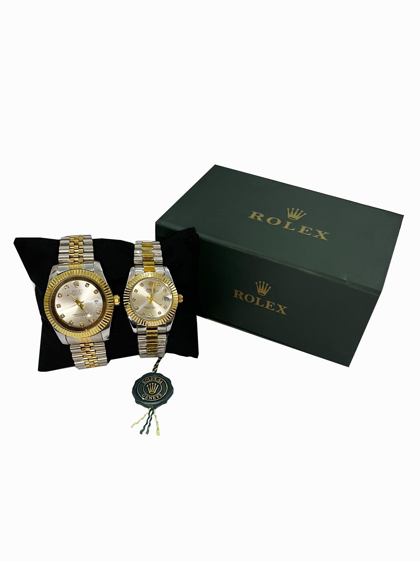 Rolex Datejust Couple Set – White Dial Two-Tone Jubilee Bracelet