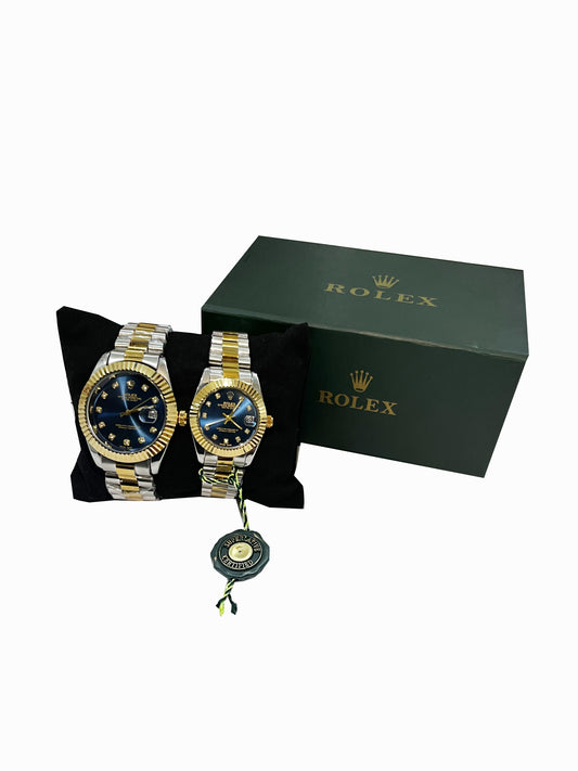 Rolex Datejust Couple Set – Blue Dial Two-Tone Jubilee Bracelet
