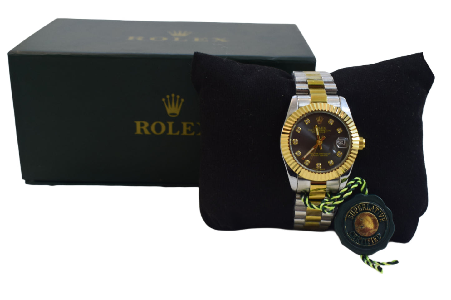 Rolex Female Datejust – Brown Dial Two-Tone Jubilee Bracelet