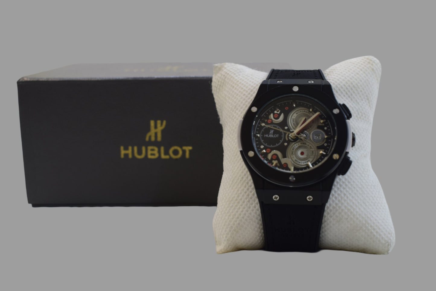 Hublot Big Bang Chronograph – Black Dial, Black Leather Strap
