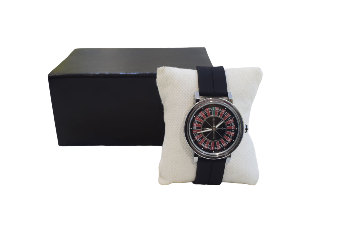 KEGIO Waterproof Spinning Roulette Dial Watch – Black Edition