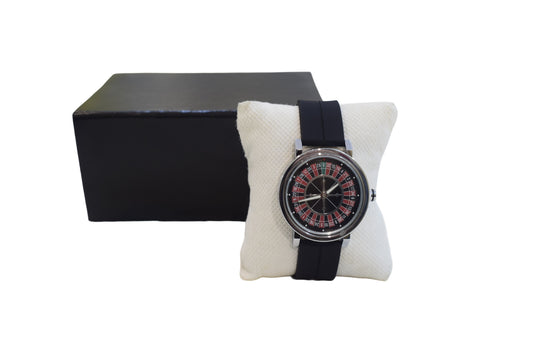 KEGIO Waterproof Spinning Roulette Dial Watch – Black Edition