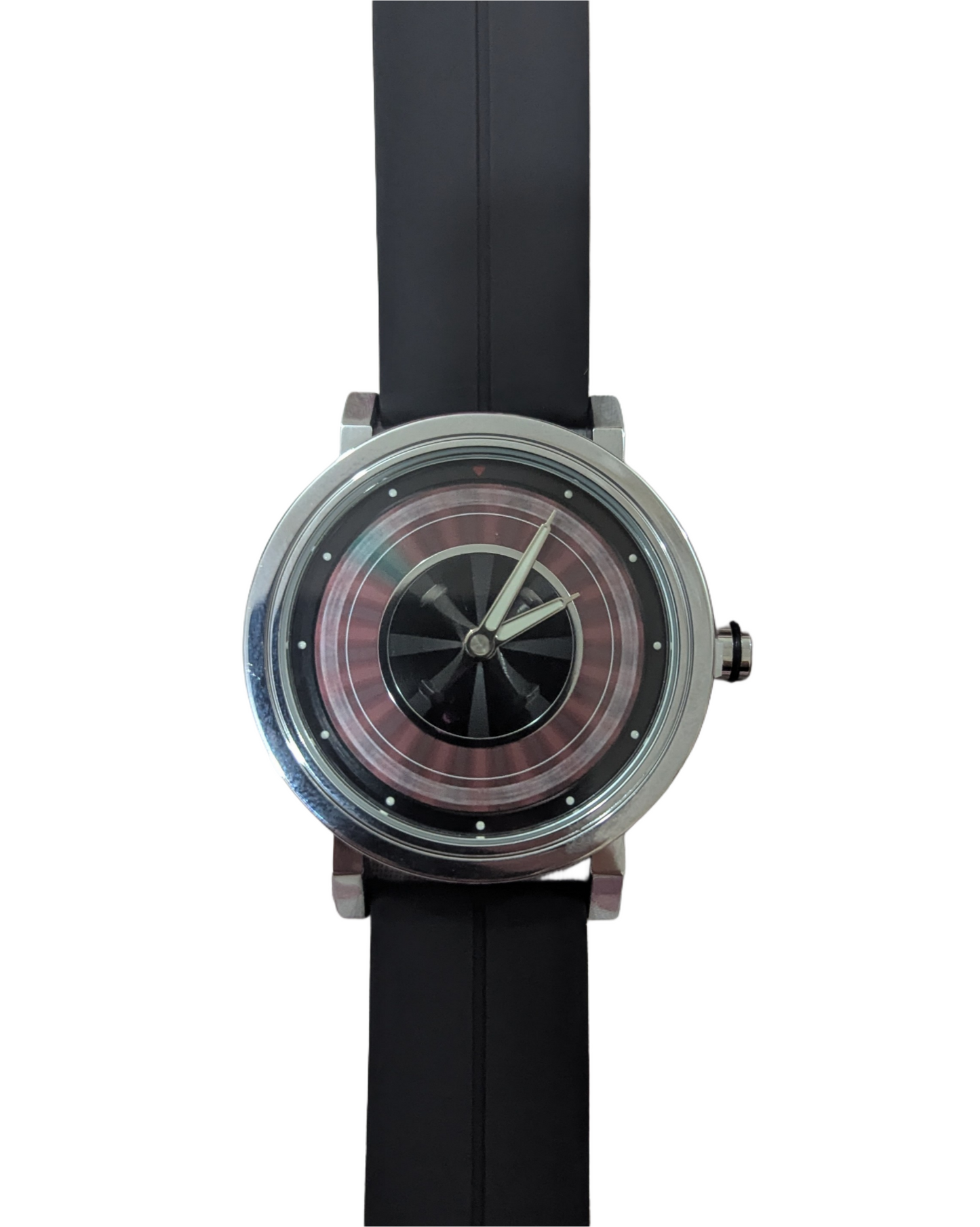 KEGIO Waterproof Spinning Roulette Dial Watch – Black Edition