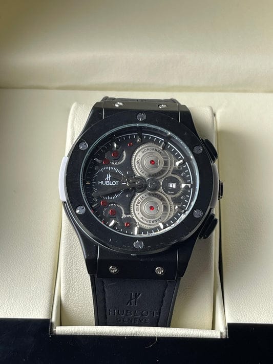 Hublot Big Bang Chronograph – Black Dial, Black Leather Strap